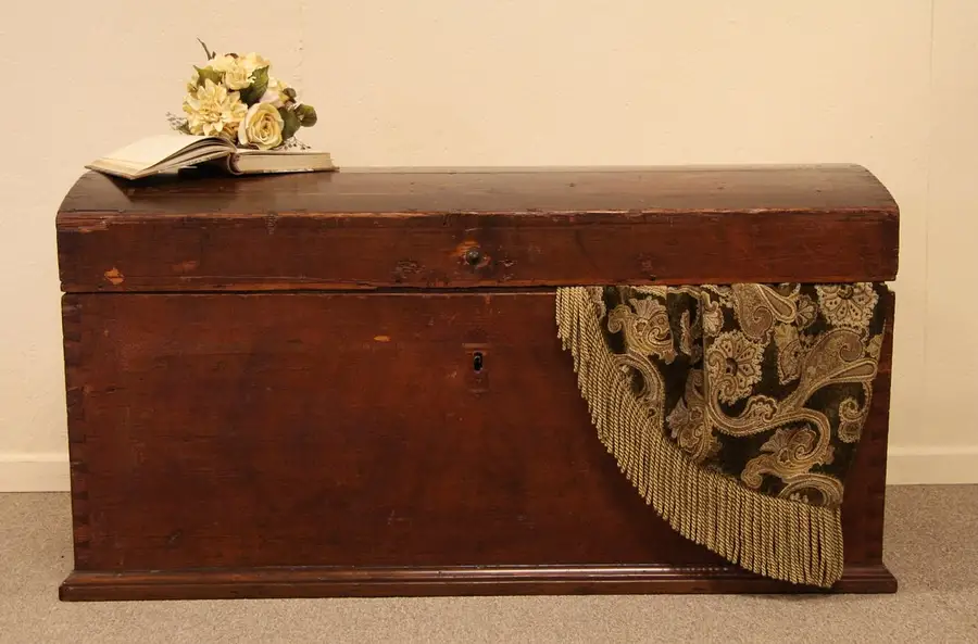Main image of Country Pine 1840 Immigrant Trunk or Blanket Chest