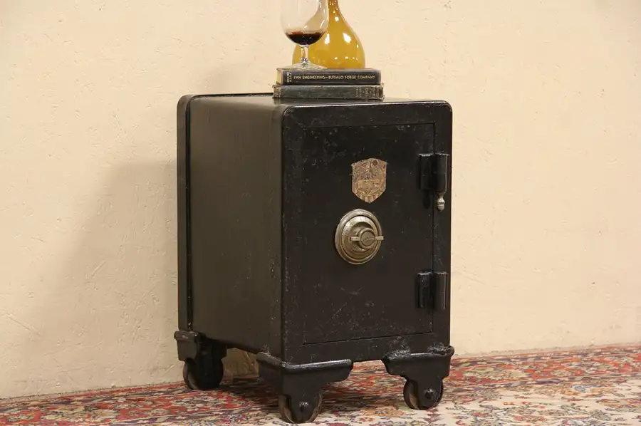 Main image of Victor 1904 Antique Cast Iron Combination Safe