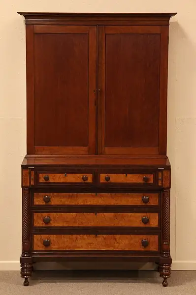 Main image of Empire Secretary Desk, Birdseye & Cherry