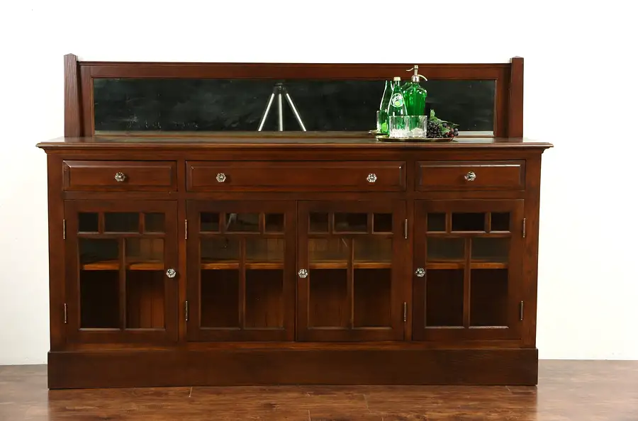 Main image of Arts & Crafts Mission Oak Antique 1910 Craftsman Sideboard or Server