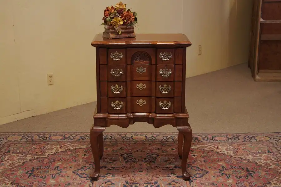 Main image of Georgian Blockfront Cherry Silver Chest