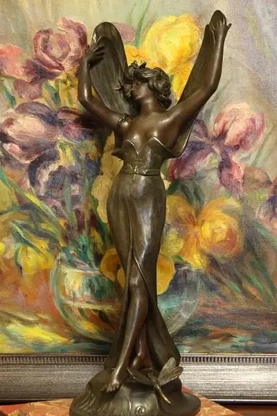 Main image of Libellule / Dragonfly Statue Sculpture Signed Bessin