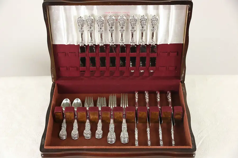Main image of Francis I Signed Reed & Barton 8 Pl. Set of Sterling Silver, 40 Pcs. & Chest