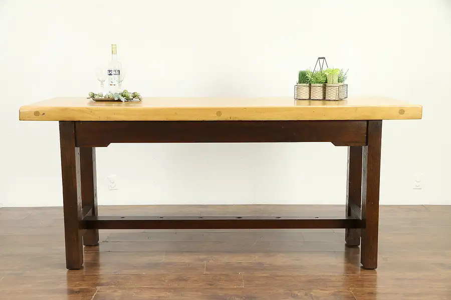 Main image of Butcher Block Kitchen Island Counter or Stool Height Dining Table