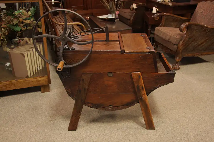 Main image of Victorian Country Pine, Iron Crank Washing Machine