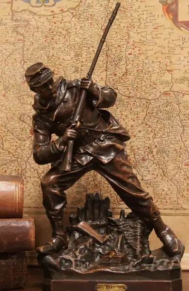 Main image of Army Sculpture of a Civil War Soldier Statue