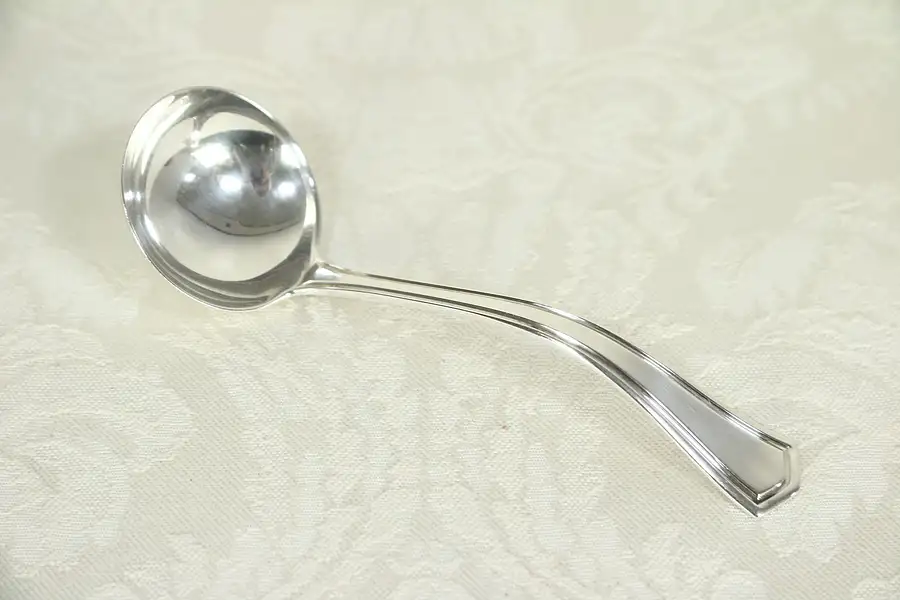 Main image of Sterling Silver Pat'd Antique Small Mayo or Sauce Ladle, Hallmark
