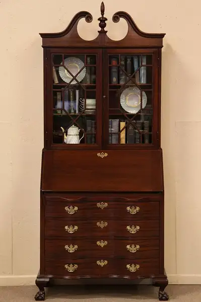 Main image of Mahogany Maddox Secretary Desk & Bookcase