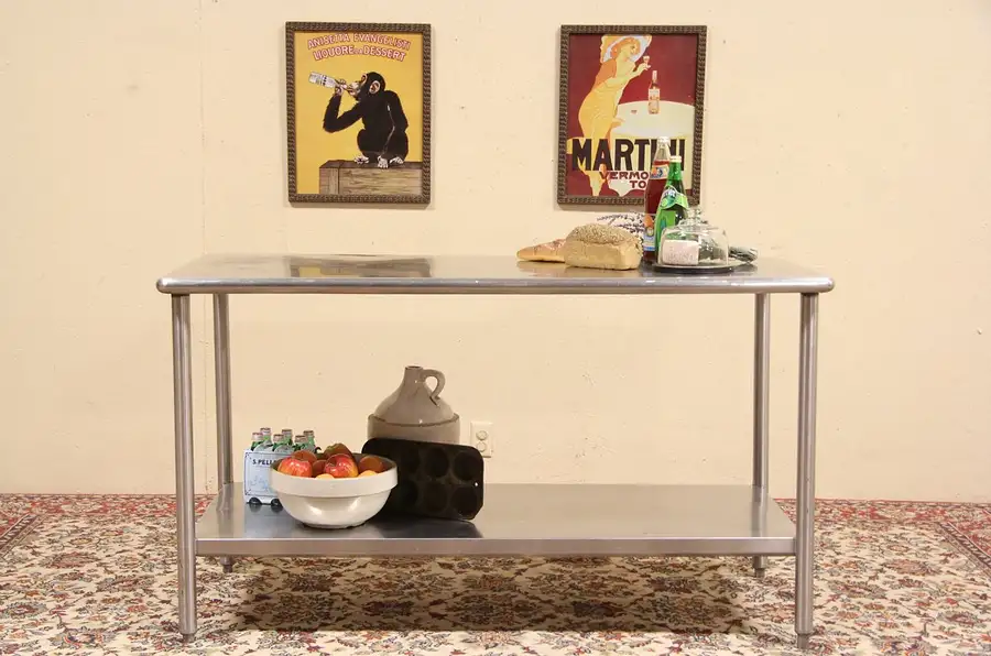 Main image of Stainless Steel Restaurant Prep Table, Kitchen Island