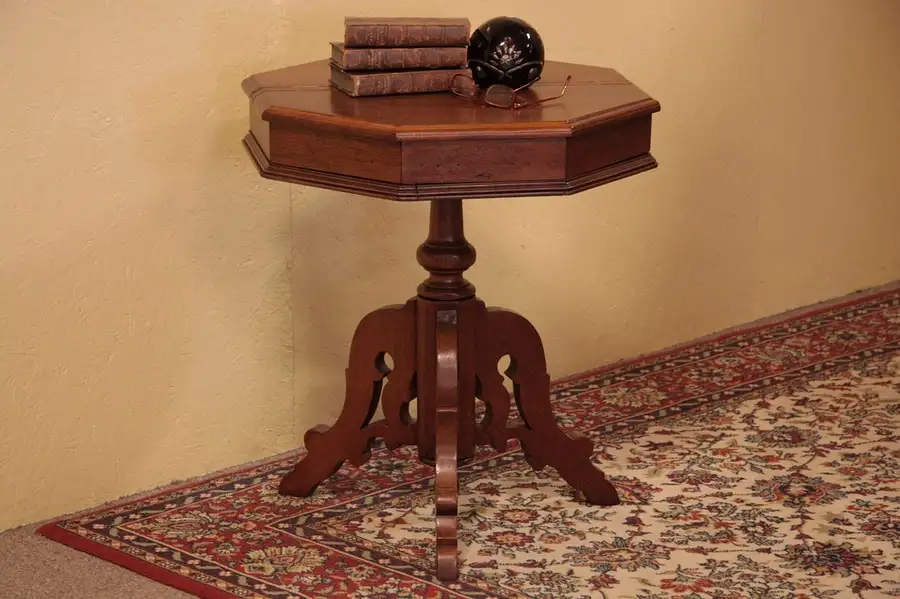 Main image of Victorian Antique Octagonal Sewing Stand