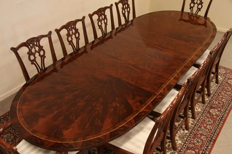 Main image of Georgian Sunburst Dining Table 11' Long Oval