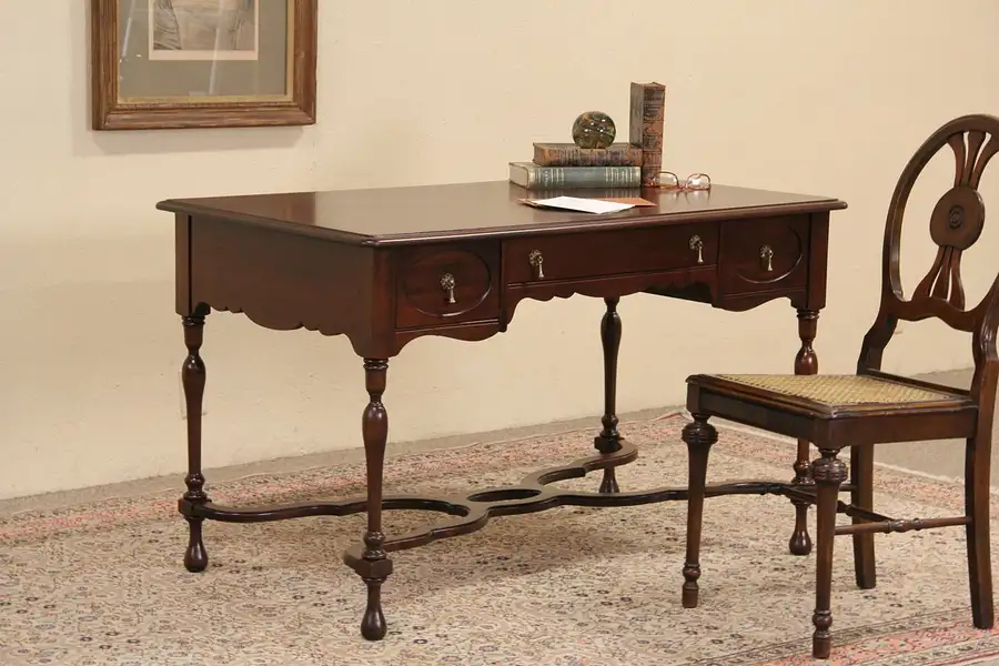 Main image of Mahogany 1920's Library Table or Writing Desk