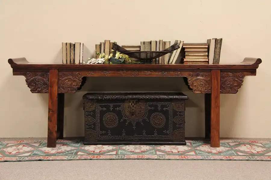 Main image of Carved Chinese Altar, Sofa or Console Table