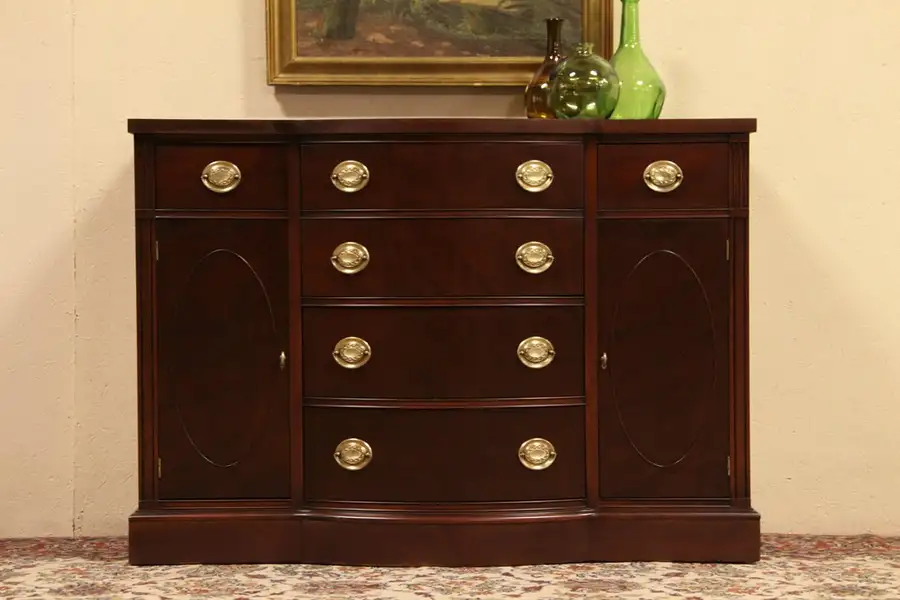 Main image of Drexel Bow Front Traditional Vintage Sideboard or Buffet