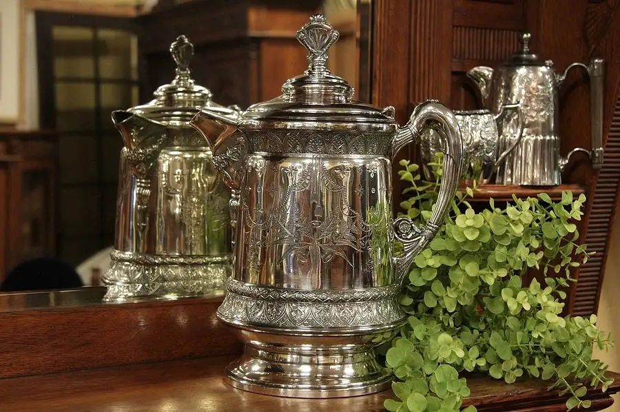 Main image of Victorian Derby Silverplate Water Pitcher