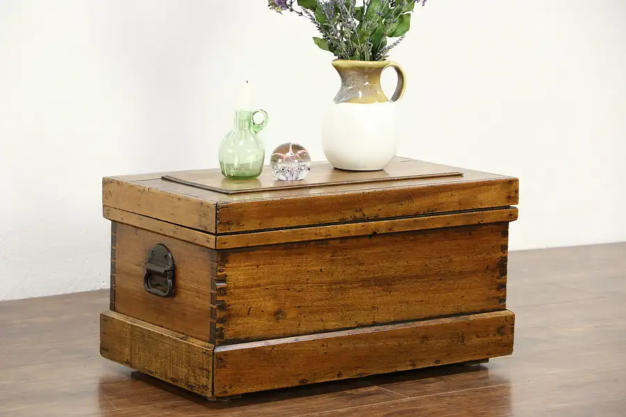 Main image of Carpenter 1890 Hand Made Antique Tool Chest, Coffee Table
