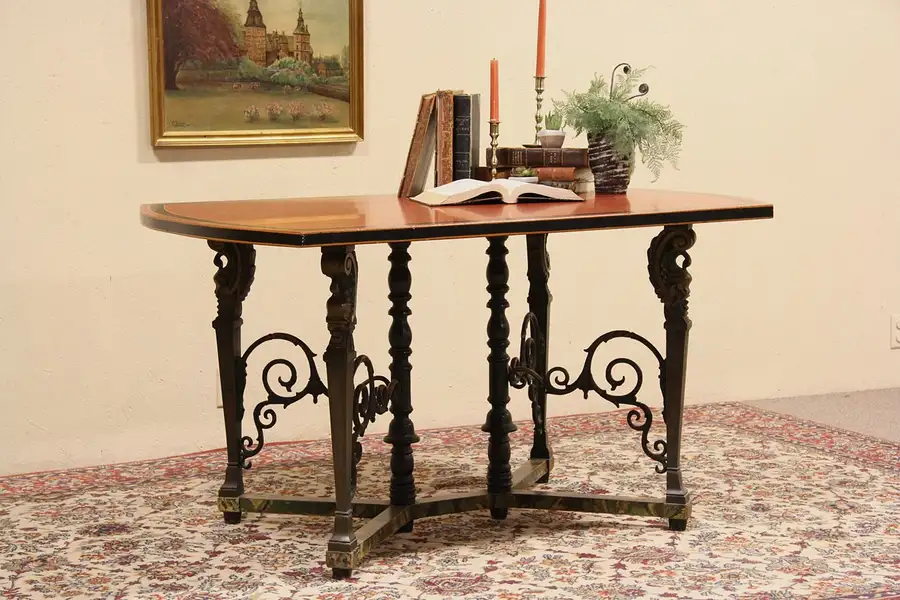 Main image of Breakfast, Dining, Conservatory or Hall Table, Bronze Swans