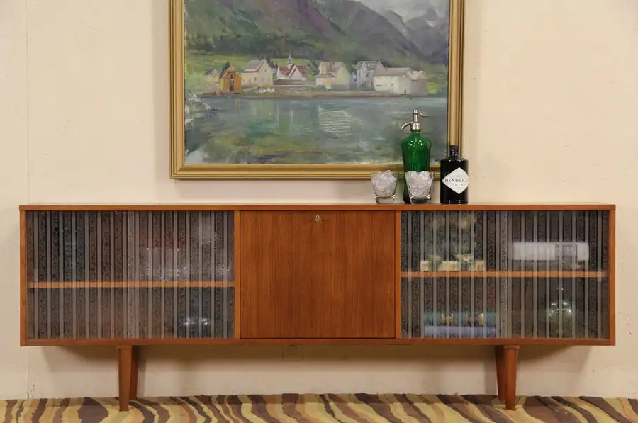 Main image of Midcentury Danish Modern Teak Bar Cabinet, 1960 Vintage