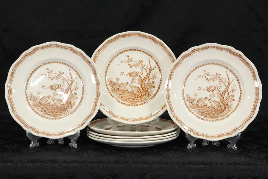 Main image of Furnivals Brown Quail 7 Salad or Desert Plates