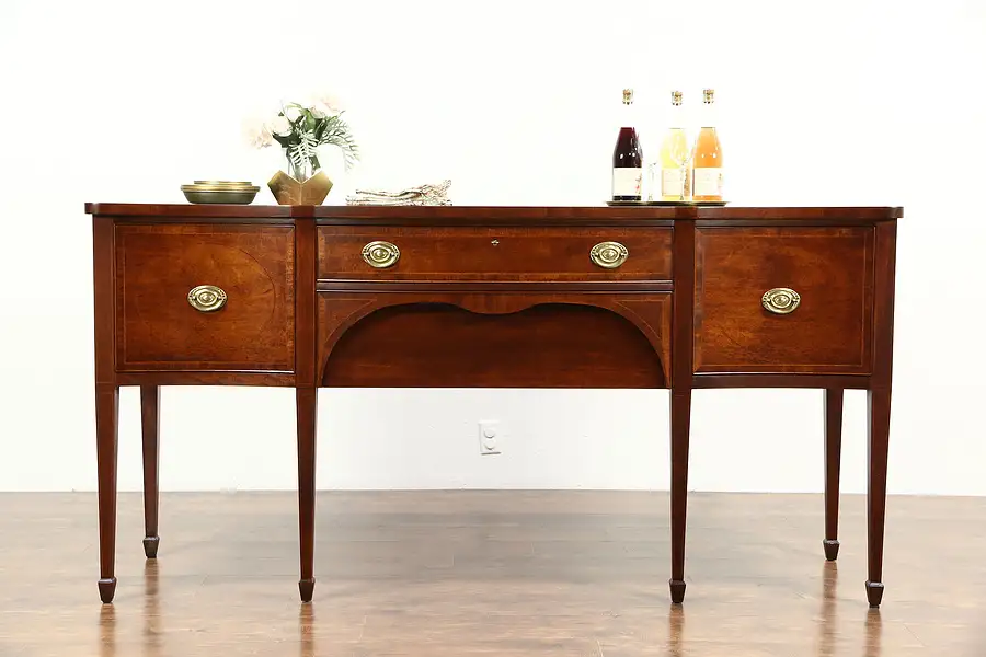 Main image of Kittinger Signed Vintage Mahogany Sideboard, Server or Buffet, Wine Drawers