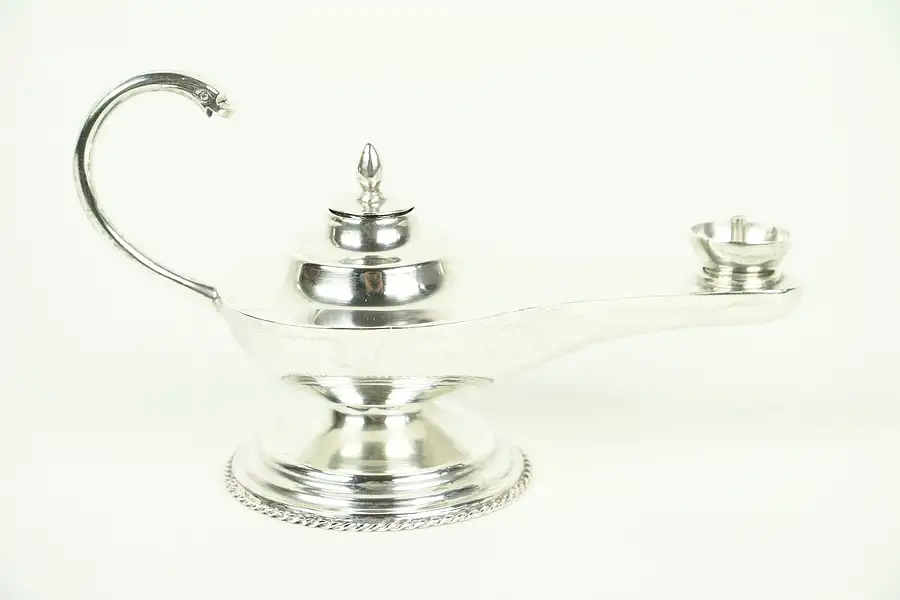 Main image of Aladdin Lamp, Sterling Silver, Oil Burning, Signed Mexico
