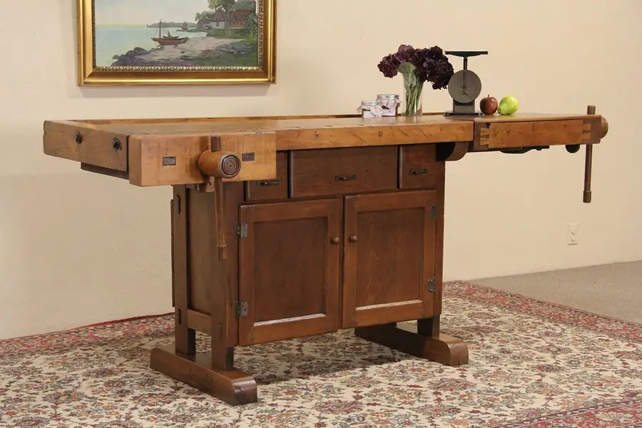 Main image of Carpenter 1890 Workbench & Cupboard, Wine Table, Kitchen Island