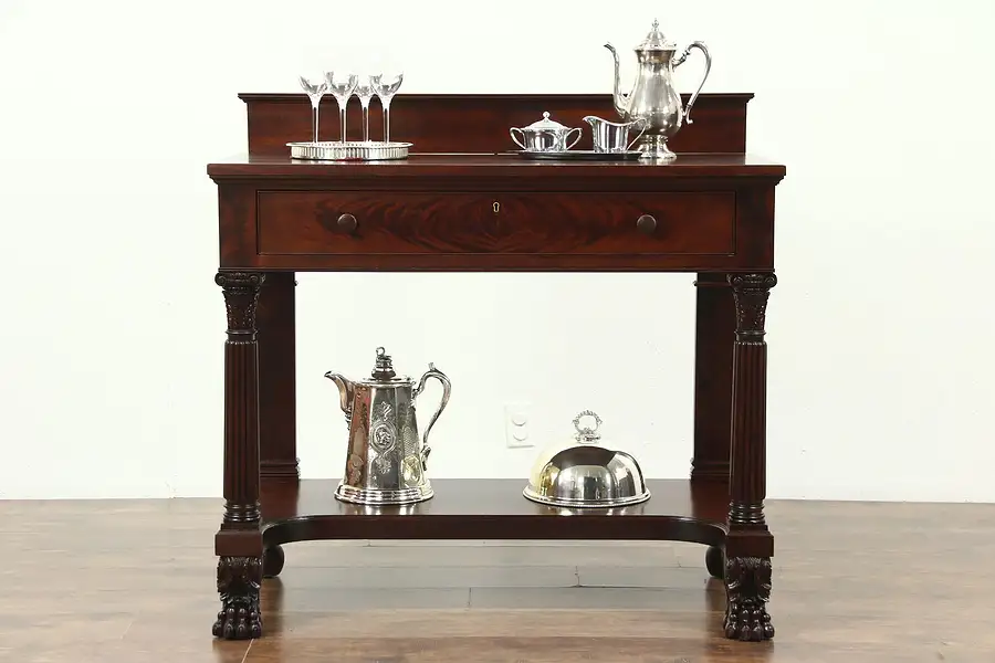 Main image of Empire Antique Server, Sideboard, Hall Console or Vessel Sink Vanity, Signed