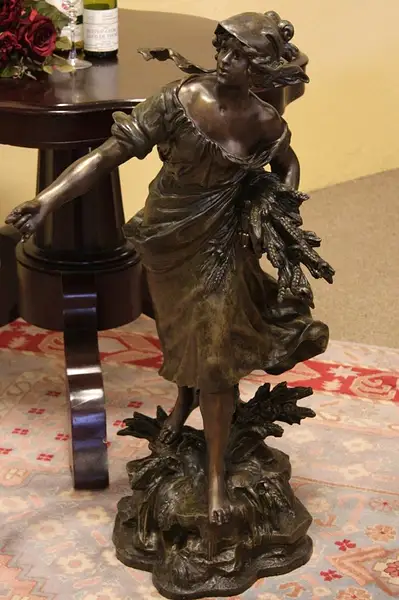 Main image of August Moreau Antique 38" Faneuse Sculpture