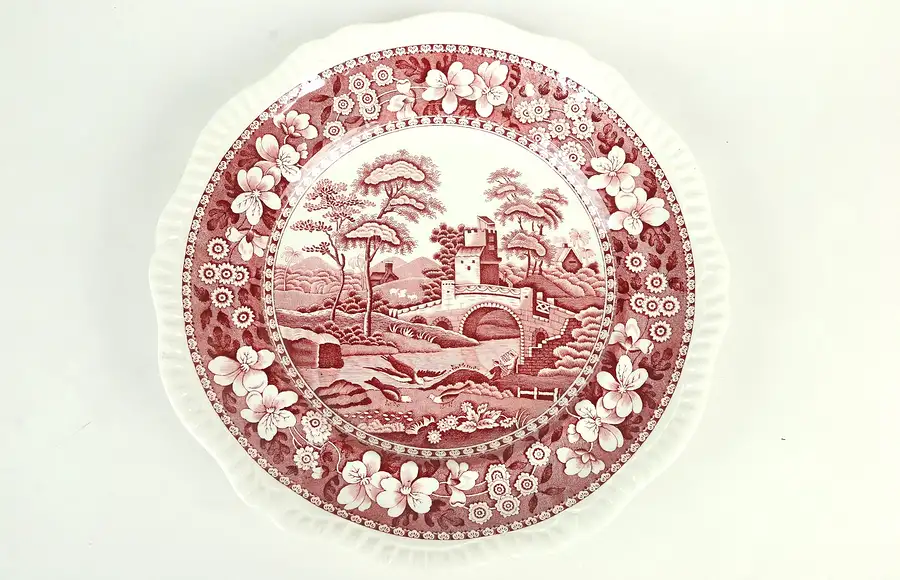 Main image of Spode Red or Pink Tower Dinner Plate 10 1/2"