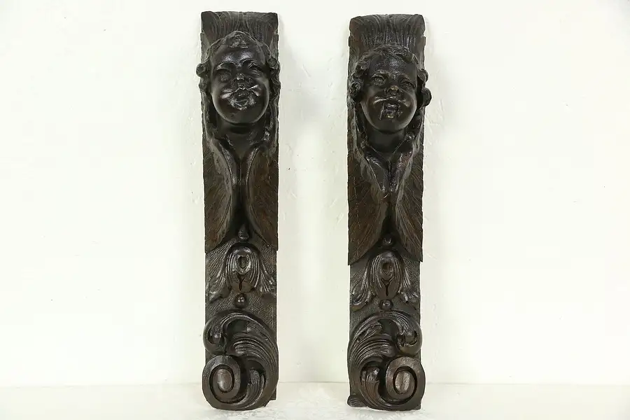 Main image of Pair of Antique Italian Architectural Salvage Cherubs, Angels or Putti