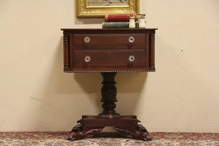 Main image of Empire Paw 1890 Foot Sewing or End Table, Nightstand