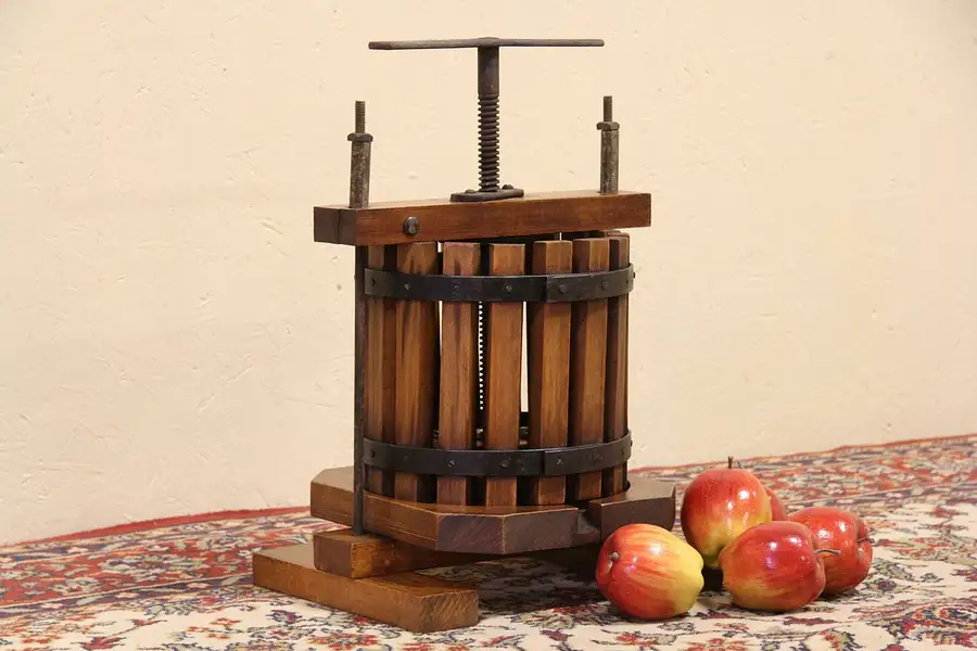 Main image of Iron & Wood Antique Wine or Cider Press