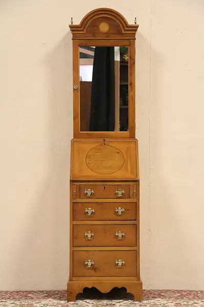 Main image of Narrow English Secretary Desk, Vintage Georgian Design