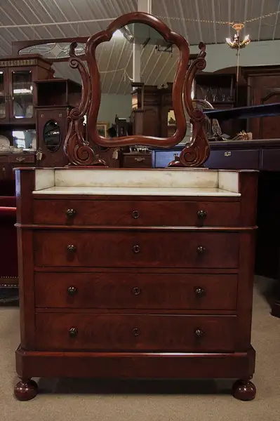 Main image of Victorian Marble Top Washstand or Server,1880's