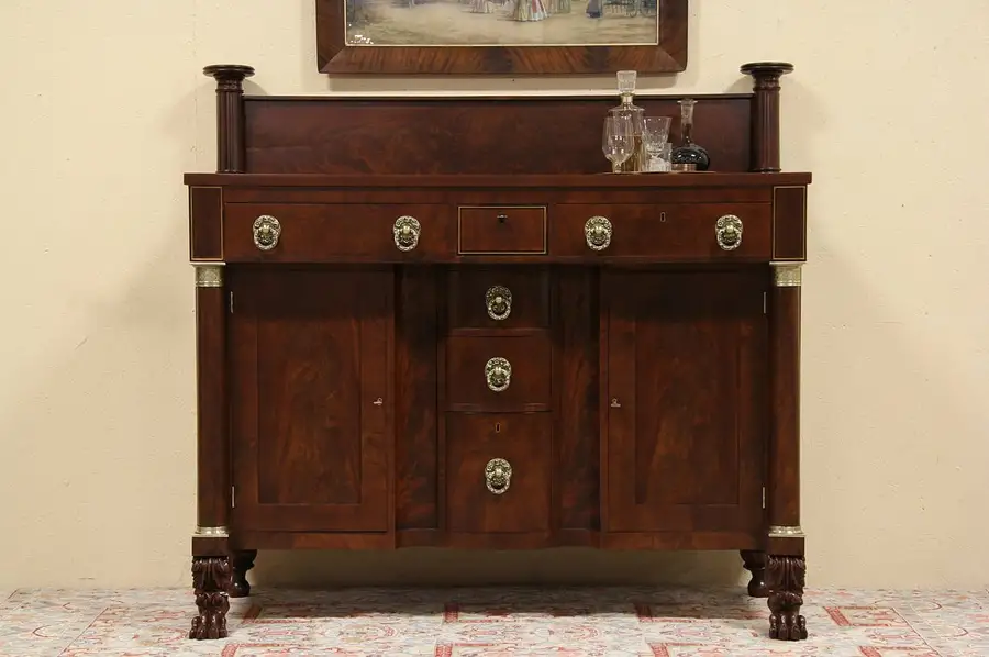 Main image of American Empire 1820 Mahogany Sideboard Server