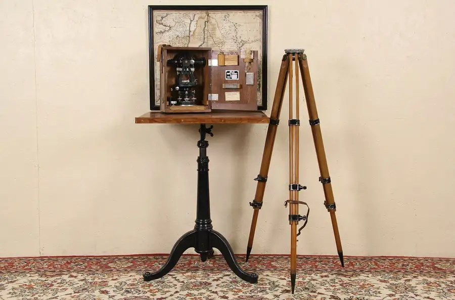 Main image of Atlas Instruments 1931 Surveyor Transit, Case & Tripod Stand