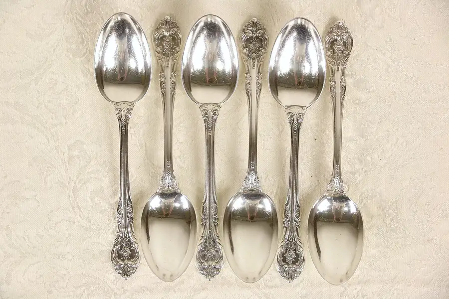 Main image of King Edward Gorham Sterling Set of 6 Tea Spoons, No Mono