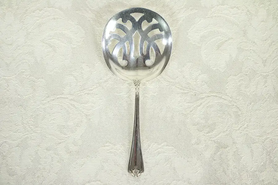 Main image of Sterling Silver Slotted Serving Spoon, Hallmark Pat. 1913