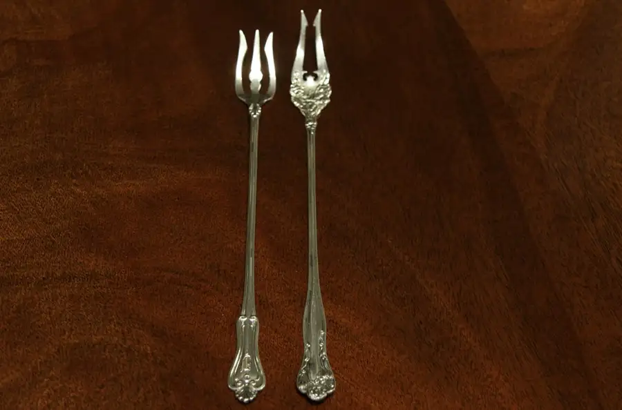 Main image of Sterling Silver 2 Antique Relish or Pickle Serving Forks