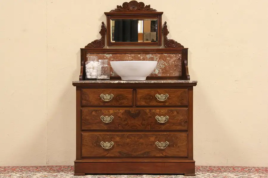 Main image of Marble Top 1890 Washstand, Chest or Bar Server