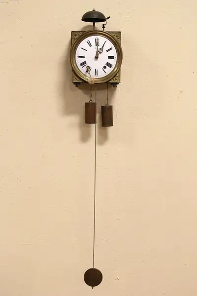 Main image of Country French Morbier Wag on the Wall 1880 Antique Clock