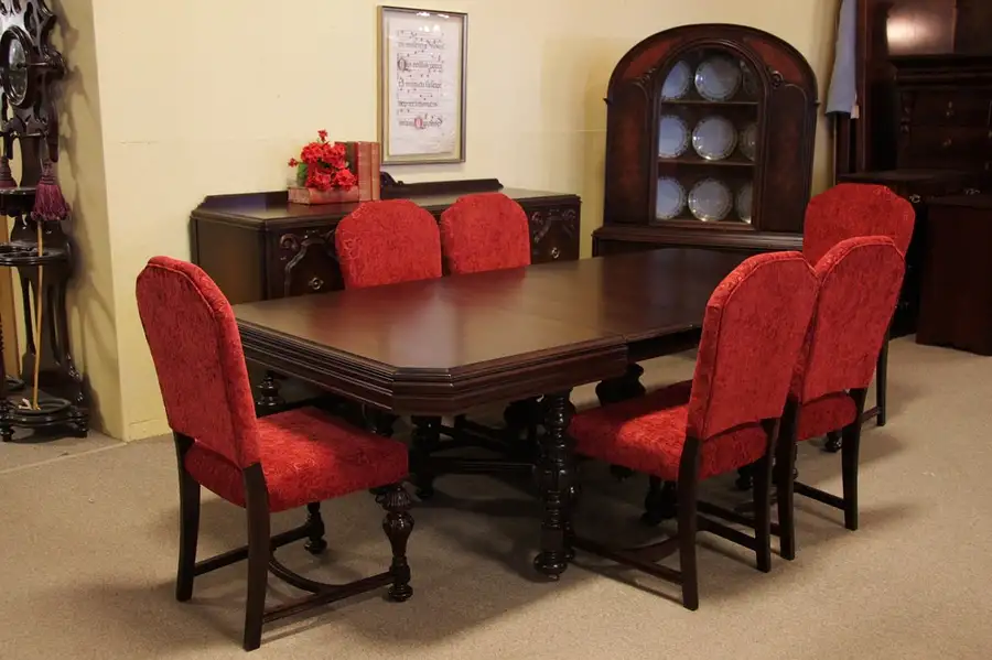 Main image of Renaissance Tudor 9 Pc. Antique Dining Set