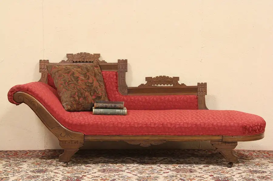 Main image of Eastlake 1880 Chaise Lounge or Fainting Couch