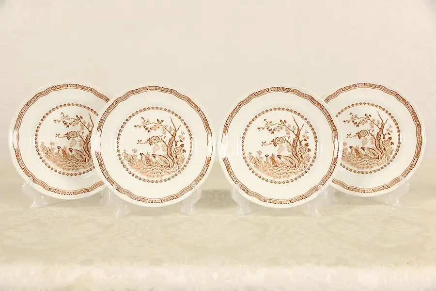 Main image of Set of 4 Furnivals Quail 5 7/8" Bread & Butter Plates, Made in England