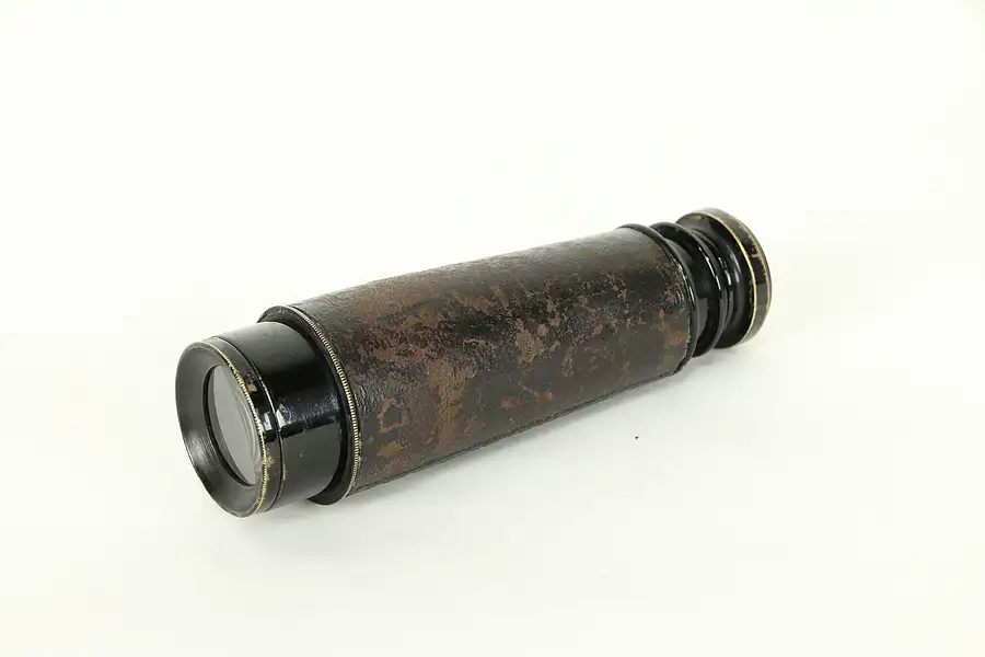 Main image of Telescope, Antique Brass & Leather, Inverted Astronomical #2