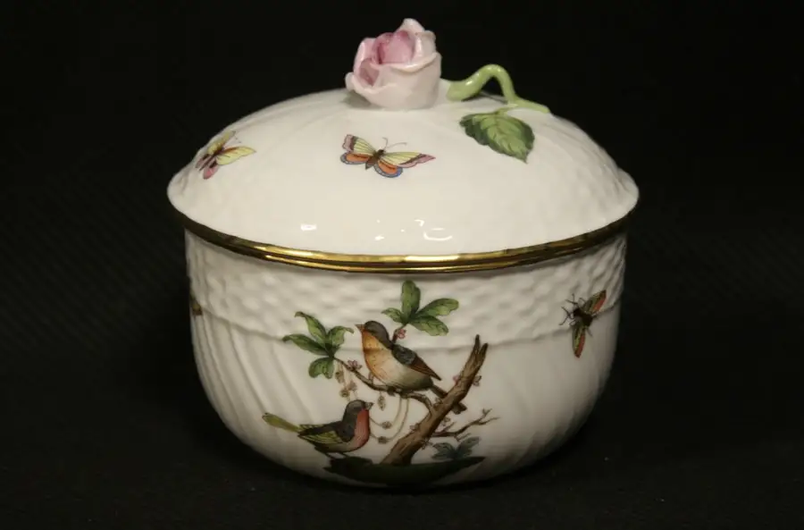Main image of Herend Rothschild Bird Round Covered Bowl