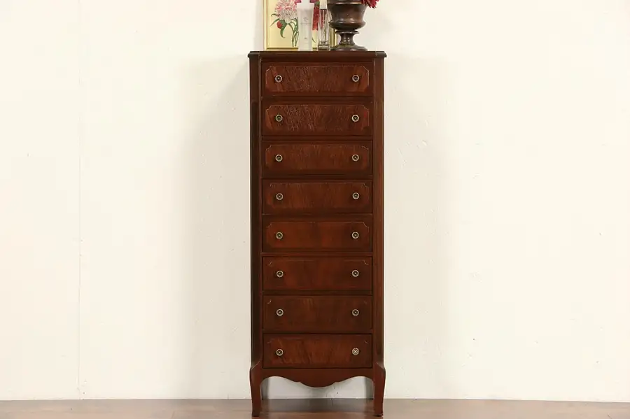 Main image of Lingerie Chest, Mahogany & Rosewood 1950 Vintage, Signed Colonial,
