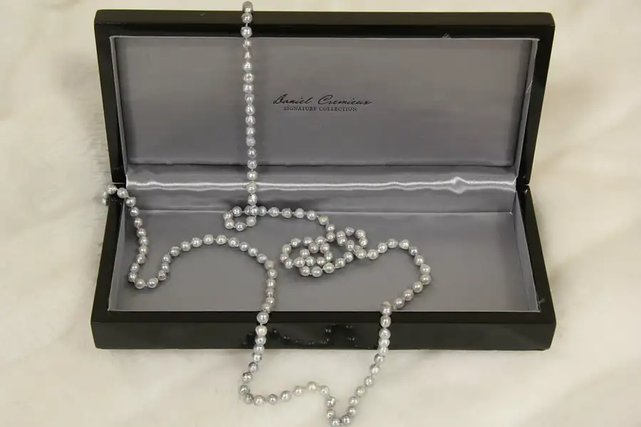 Main image of Black Pearl 5' Strand Vintage Necklace