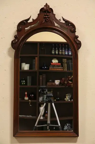 Main image of Carved Grapes Walnut 1860 Mirror