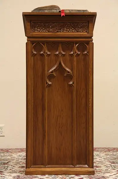 Main image of Gothic Design Lectern, Podium, Bible or Dictionary Stand